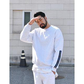 Zip-detail Fleece-lined Boxy Sweatshirt