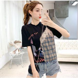 Patchwork Asymmetric T-shirt