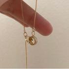 Interlocking Hoop Pendant Necklace Gold - One Size