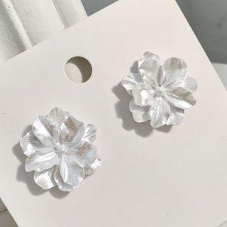 925 Sterling Silver Flower Earrings / Clip-on Earrings