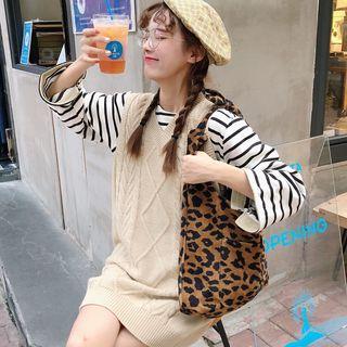 Leopard Print Shopper Bag As Shown In Figure - One Size