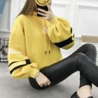 Puff Sleeve Fleece-lined Hoodie