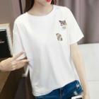 Raccoon Print Short-sleeve T-shirt