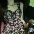 Tie-strap Floral Print Mini Dress