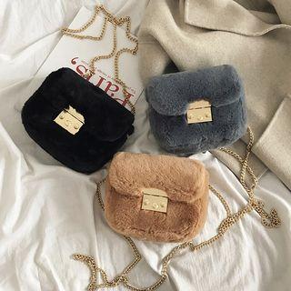 Fluffy Chain Strap Crossbody Bag