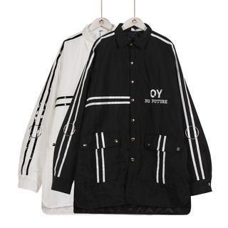 Stripe-detail Quilted Jacket