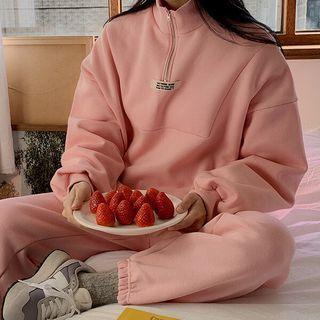 Set: Label-patched Anorak Sweatshirt + Jogger Pants