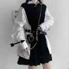 Hoop-accent Faux-leather Waist Chain As Shown In Figure - One Size