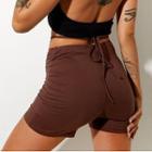 Tie-waist Fitted Shorts