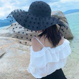 Dotted Overlay Sun Hat