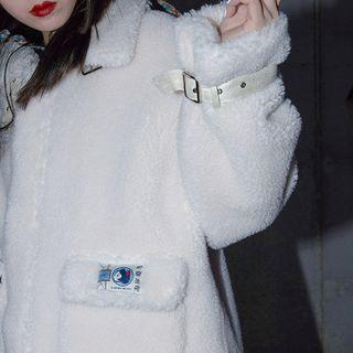 Faux Shearling Buckled Cuff Zip Jacket
