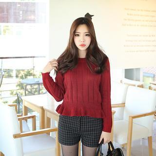 Flat-front Checked Shorts