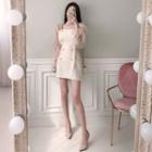 Chain-strap Button-trim Minidress