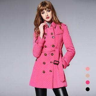 Quilted Double-breasted Coat