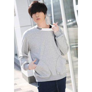 Pocket-trim Round-neck T-shirt