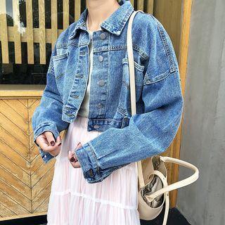 Dual Pocket Crop Denim Jacket