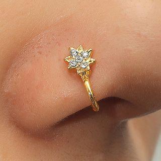 Rhinestone Alloy Nose Ring (various Designs)