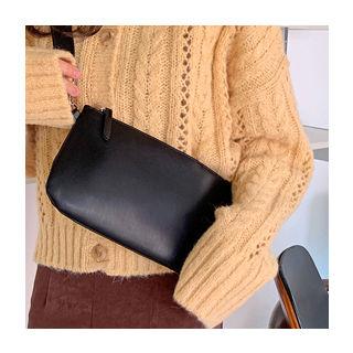 Zipped Pleather Cross Bag