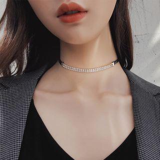 Rhinestone Choker As Shown In Figure - One Size