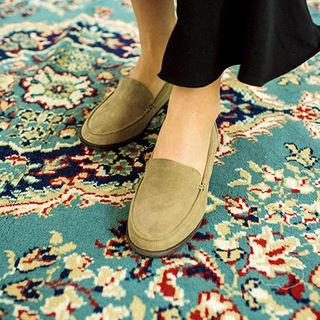 Round-toe Faux-suede Loafers