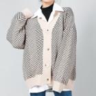 Striped Cardigan Stripes - Khaki - One Size