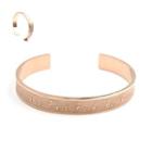 Lettering Embossed Open Bangle