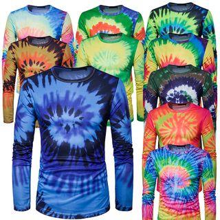 Tie-dye Log-sleeve T-shirt