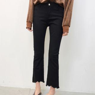 Scallop Boot-cut Jeans