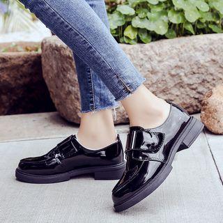 Faux Leather Fleece-lined Monk Shoes