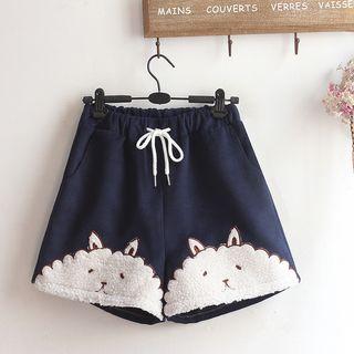 Wide Leg Shorts Navy Blue - One Size