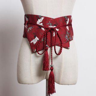 Tassel Print Corset Belt