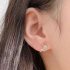 Rhinestone Reindeer Stud Earring 1 Pair - E1630 - Gold - One Size