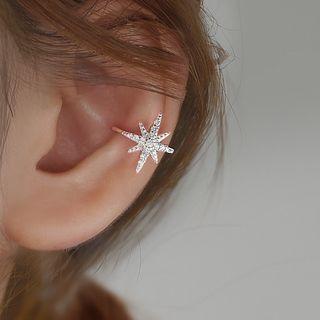 Set Of 1 / 2: Star Sterling Silver Cuff Earring
