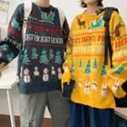 Couple Matching Christmas Tree Print Sweater