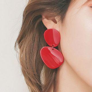Irregular Disc Drop Earring