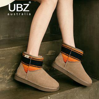 Striped Panel Snow Boots