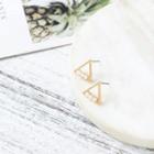 Faux Pearl Alloy Triangle Earring 1 Pair - One Size
