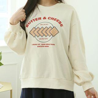 Biscuits Print Cotton Sweatshirt