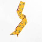 Cartoon Narrow Scarf Hair Tie Yellow - One Size