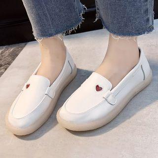 Heart Print Loafers