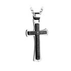Retro Black Stainless Steel Cross Pendant With Necklace For Men
