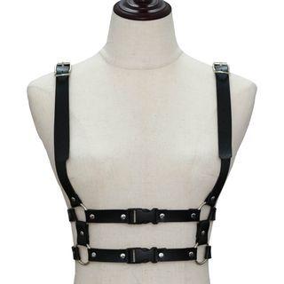 Faux Leather Body Harness Belt