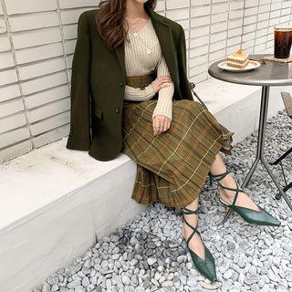 Pointy-toe Detachable-strap Mules