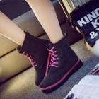 High Top Lace-up Short Boots