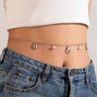 Faux Pearl Shell Waist Chain Silver - One Size