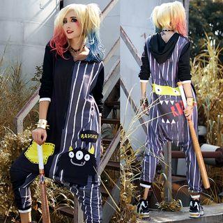 Hooded Color-block Jumpsuit