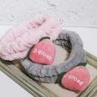 Chenille Peach Face Wash Headband