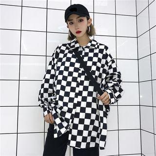 Checkerboard Shirt Check - Black & White - One Size