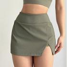 High Waist Inset Shorts Sport Mini Skirt