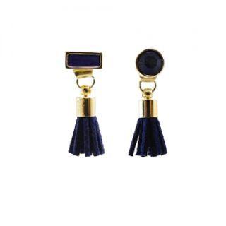 Suedette Tassel Dangle Earrings Wine Red - One Size